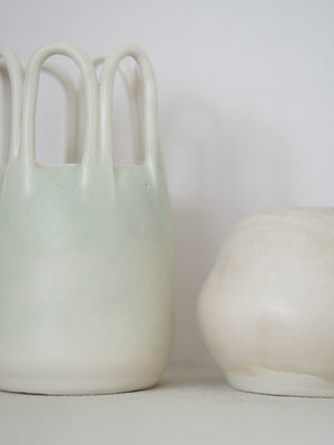 Porcelain vase with arches by Krisztina Serra