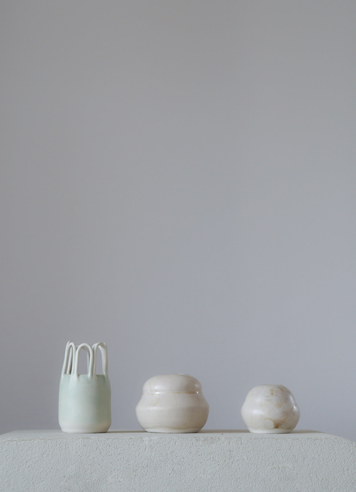 Porcelain vase with arches by Krisztina Serra