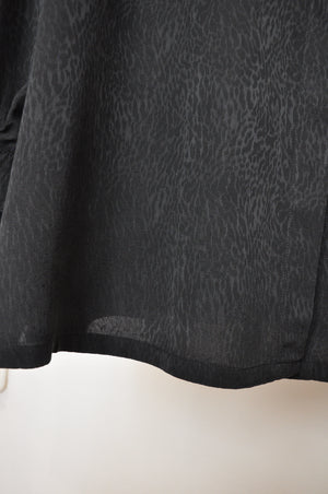 100% pure silk shirt in black / oversized or XL