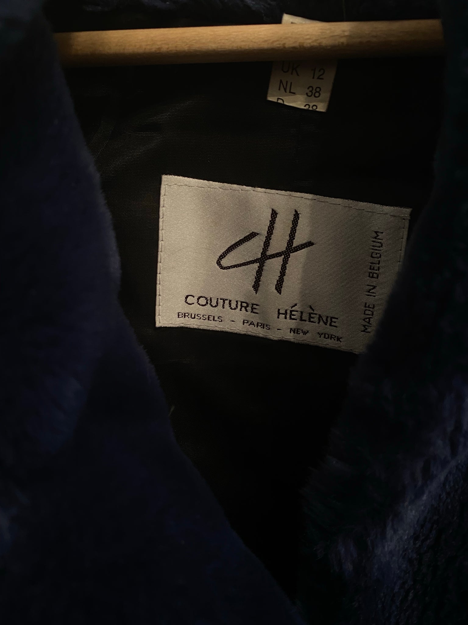 Hélène fur coat in midnight blue RARE! / M-L